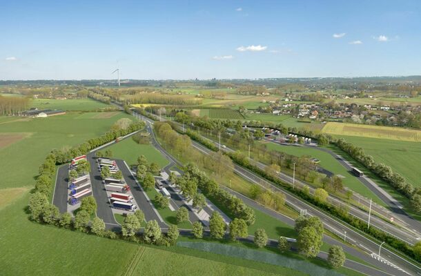 Werken vernieuwing snelwegparking Diepenbeek officieel van start